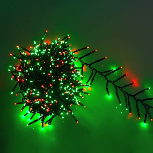 500 LED Connectable Cluster String Light Red and Green Colour